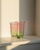 Pink Ombre Tulip Tall Glass - Set of 6 