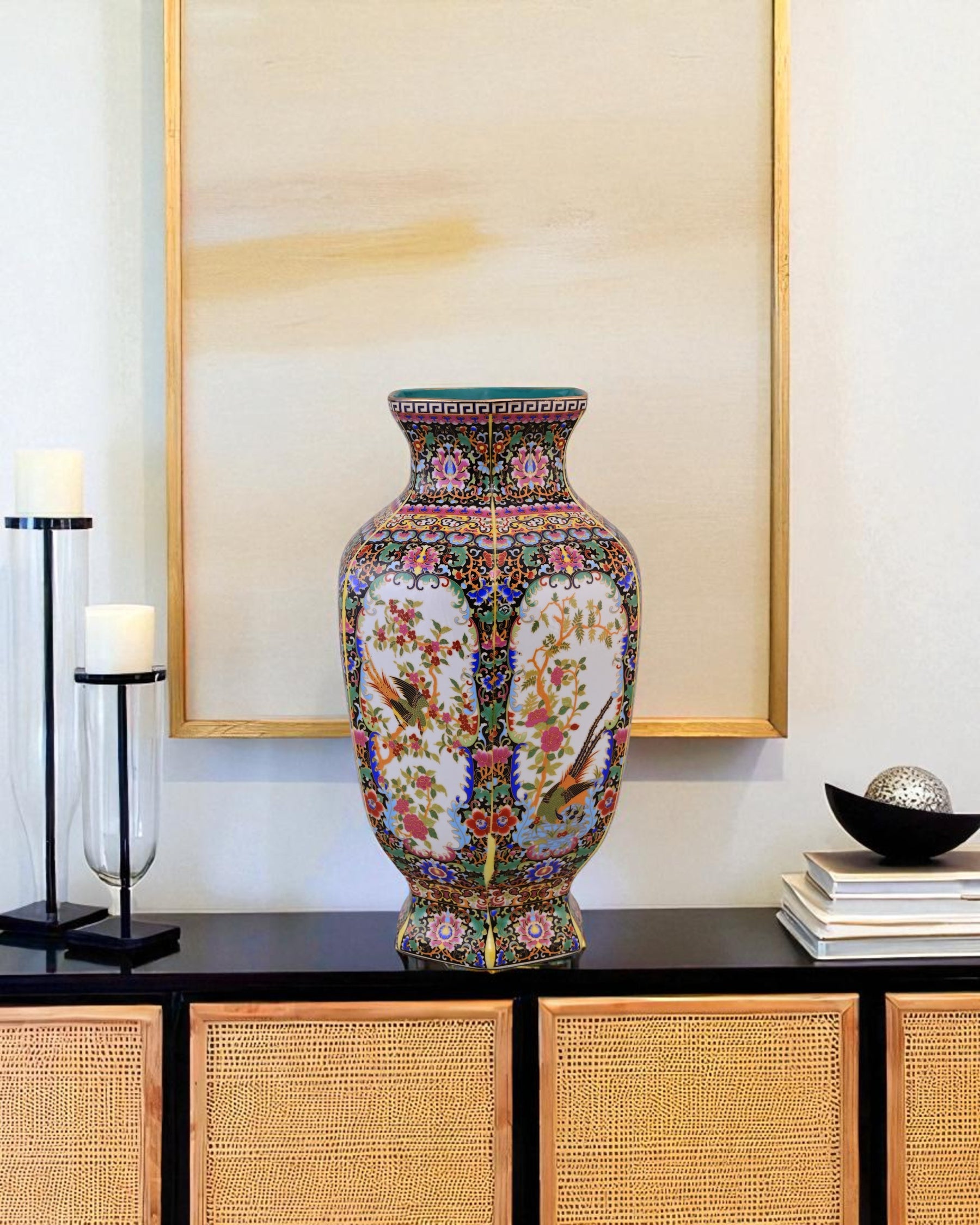 Royal Floral Harmony Cloisonne Vase 