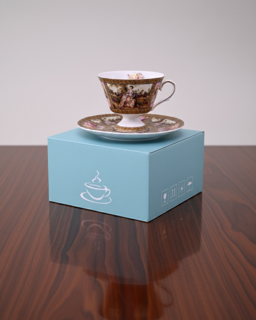 Victorian Charm Tea Cup & Saucer 