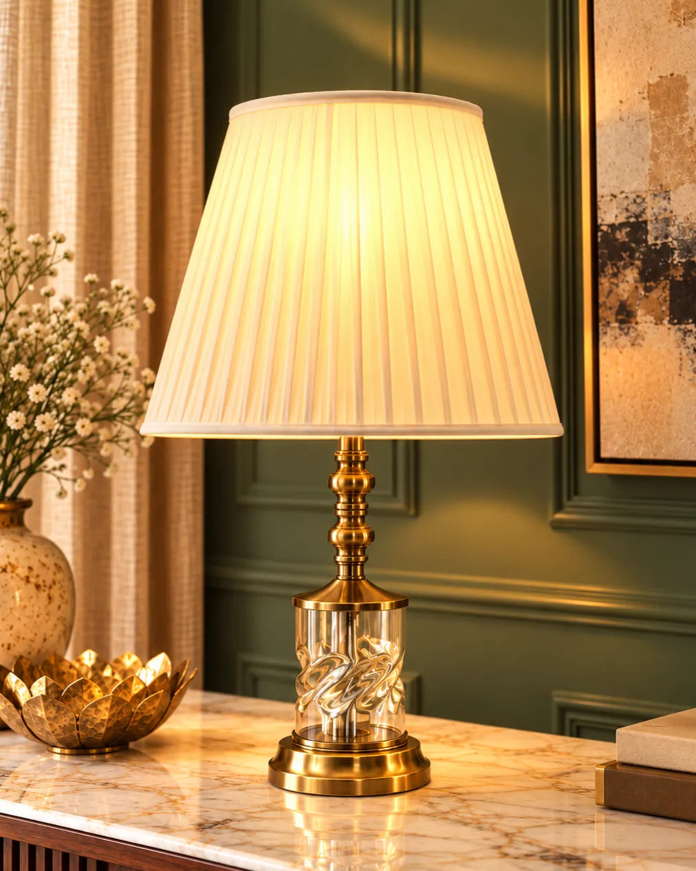 Aurelia Fluted Column Table Lamp