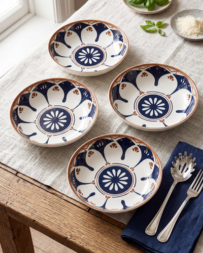 Rustic Bloom Pasta Bowl - Set Of 4 Style - 2