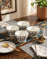 Mono Pattern Bowl - Set Of 4 Style - 4 