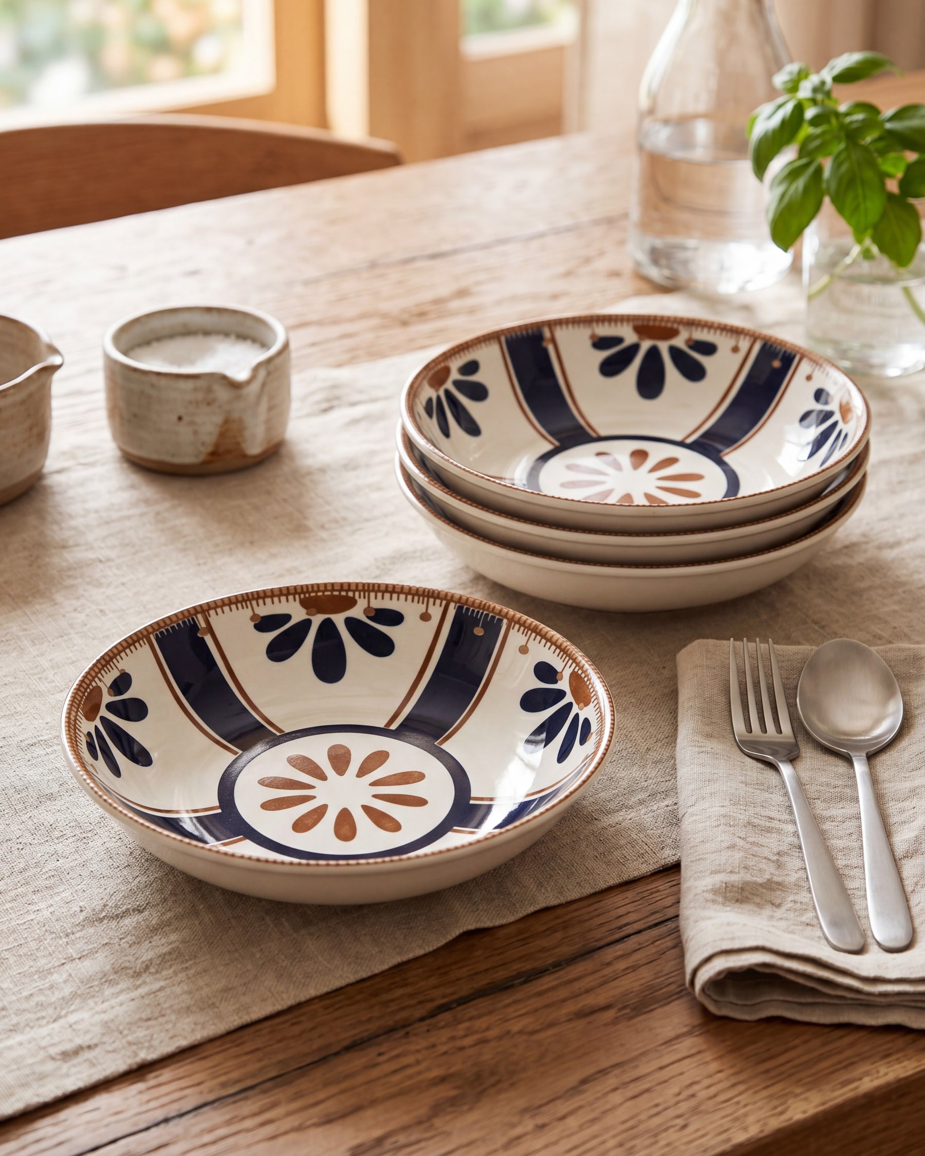 Rustic Bloom Pasta Bowl - Set Of 4 Style - 3 