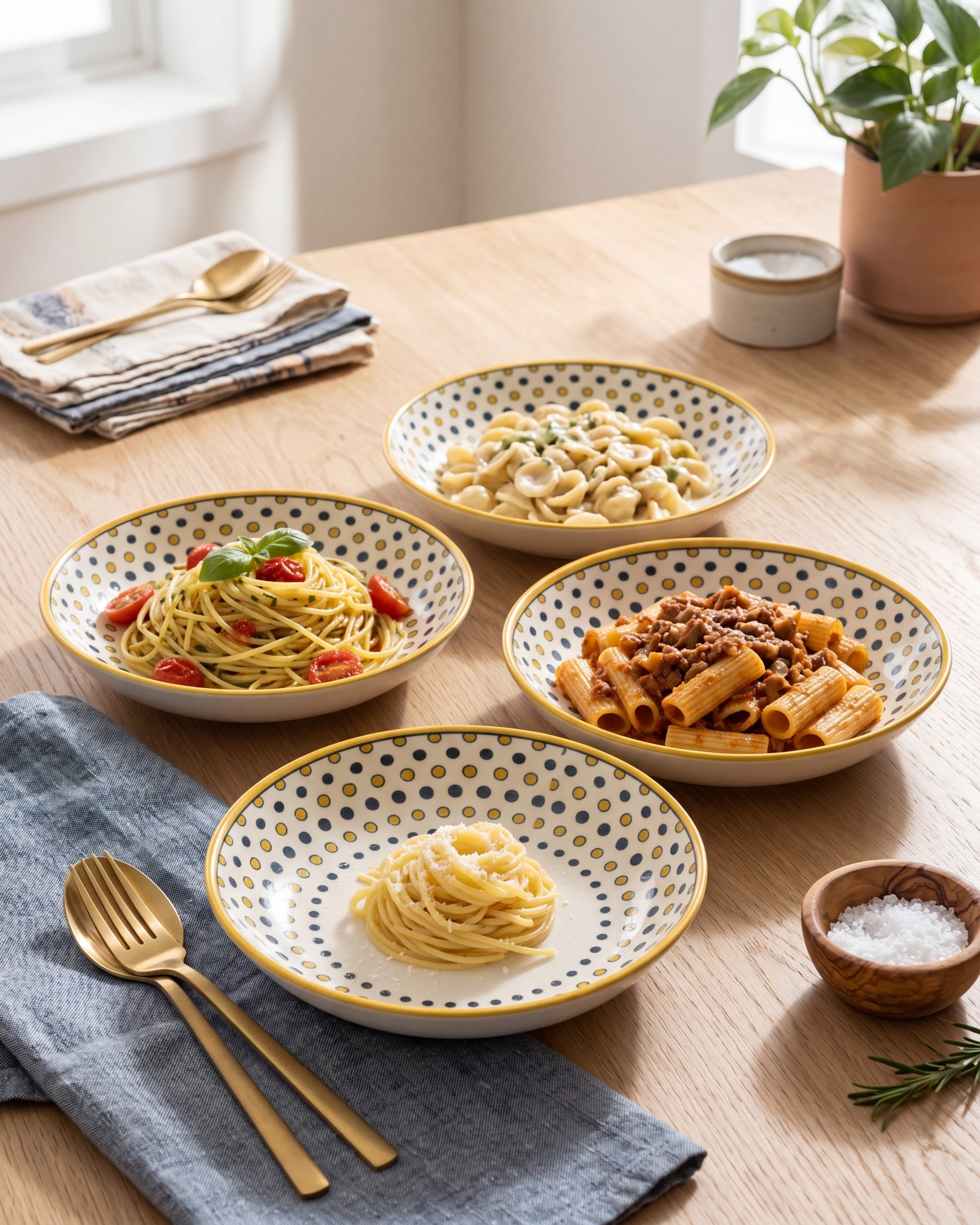 Sunburst Charm Pasta Bowl - Set Of 4 Style - 1 