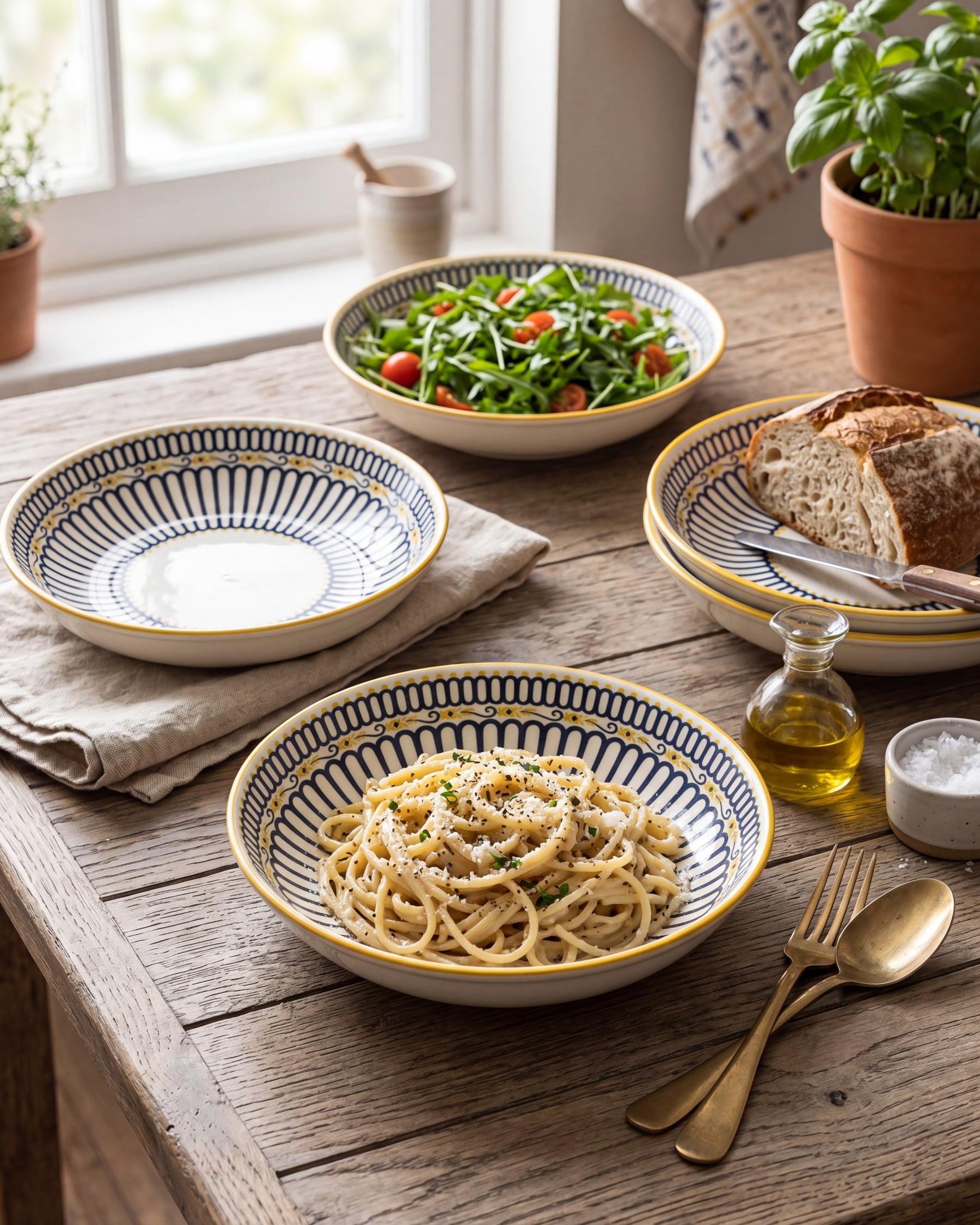 Sunburst Charm Pasta Bowl - Set Of 4 Style - 3 