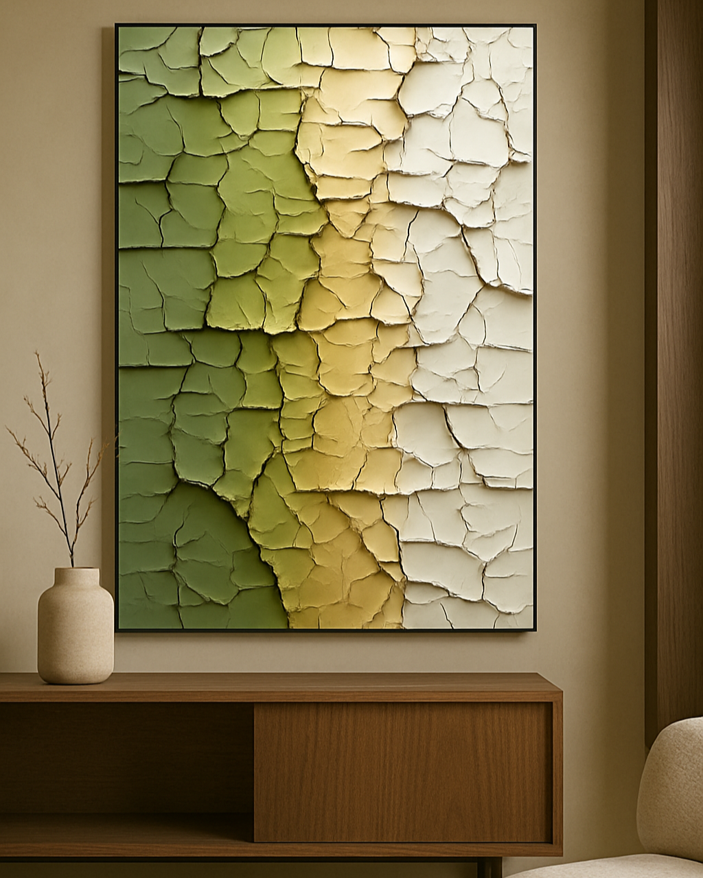 Echoes of Earth 3D Abstract Oil Painting 