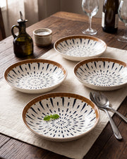 Floral Mosaic Pasta Bowl - Set Of 4 Style - 3