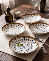 Floral Mosaic Pasta Bowl - Set Of 4 Style - 3 