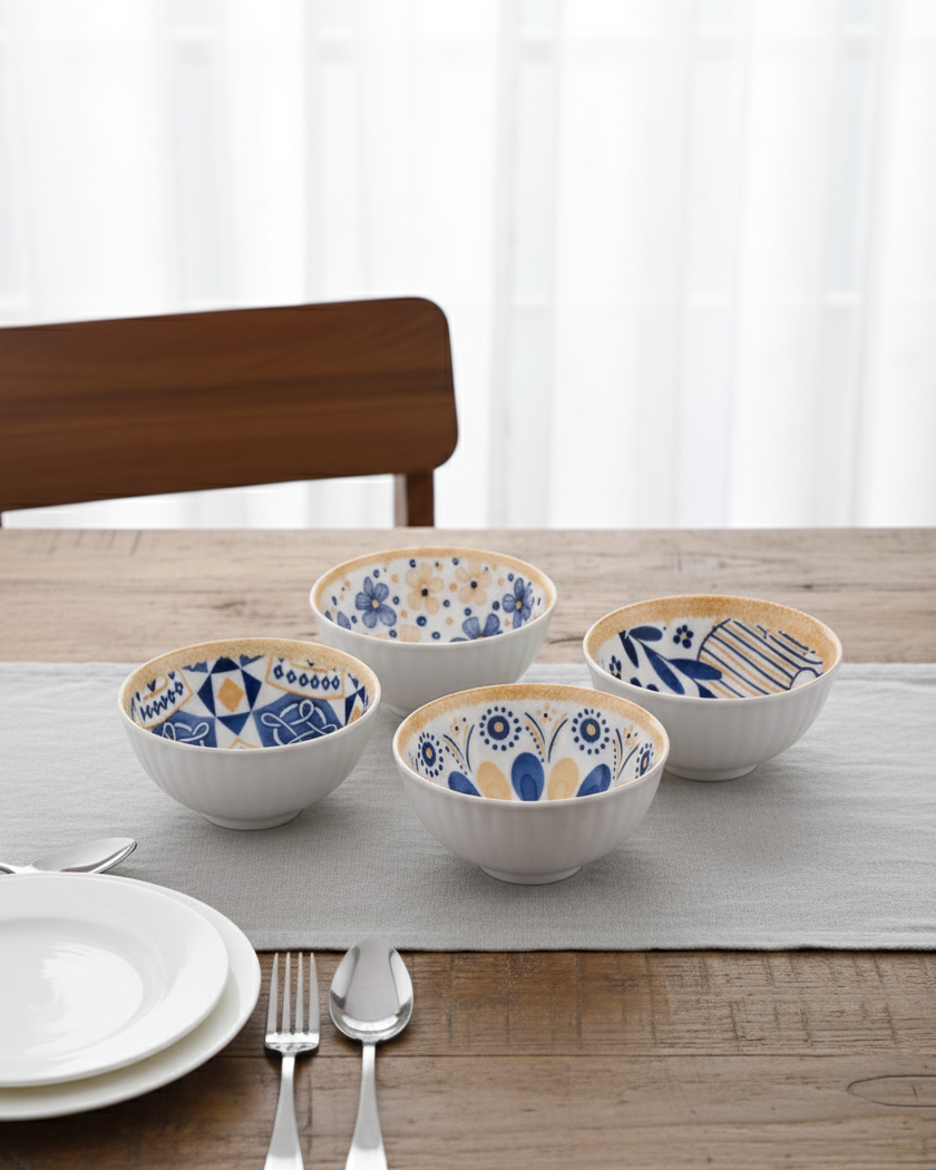 Indigo Artisan Katori - Set Of 4