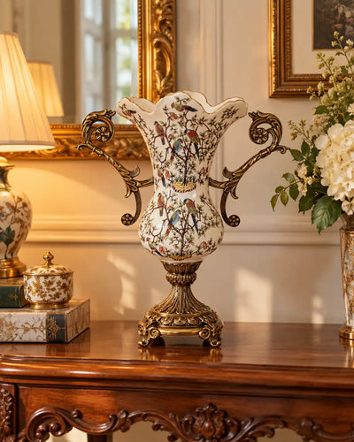 'Imperial Aviary' Victorian Ornamental Vase