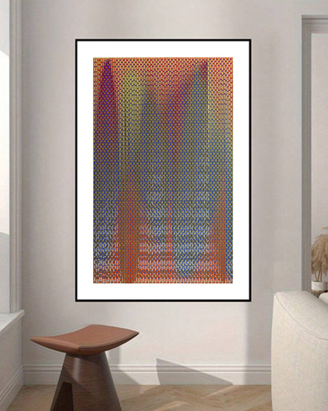 Chromatic Echoes 3D Abstract Oil Painting 