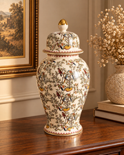 'Imperial Aviary' Victorian Ornamental Temple Jar - Small