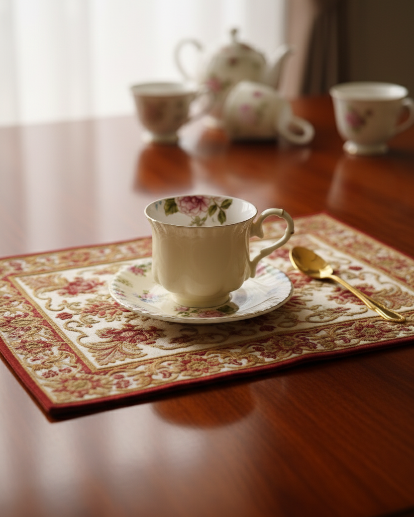 Pastel Blossom Tea Cup With Saucer - Set Of 6 