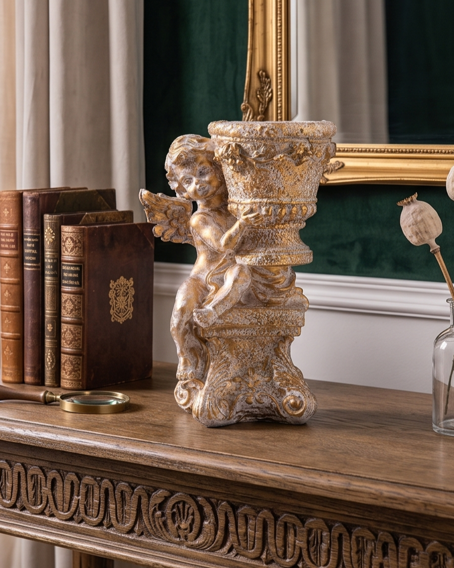 Adorable Angel Cherub Planter 
