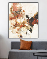 'Ember Petals' 3D Abstract Oil Printing 