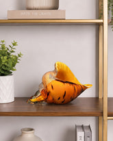 Tiger Swirl Conch Decorative Glass Showpiece 
