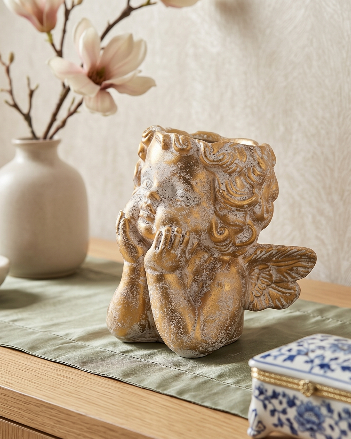 Adorable Angel Cherub Planter