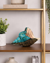 Ocean Blush Conch Decorative Glass Showpiece 