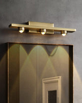 Golden Glow Mirror Wall Light - 3 Lights 