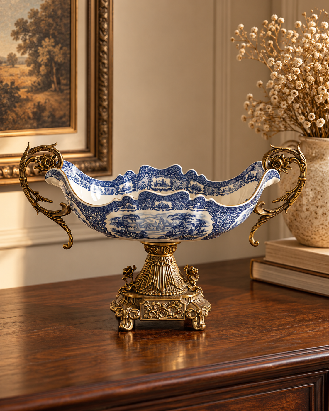 'Toile de Jouy' Victorian Ornamental Bowl - Large