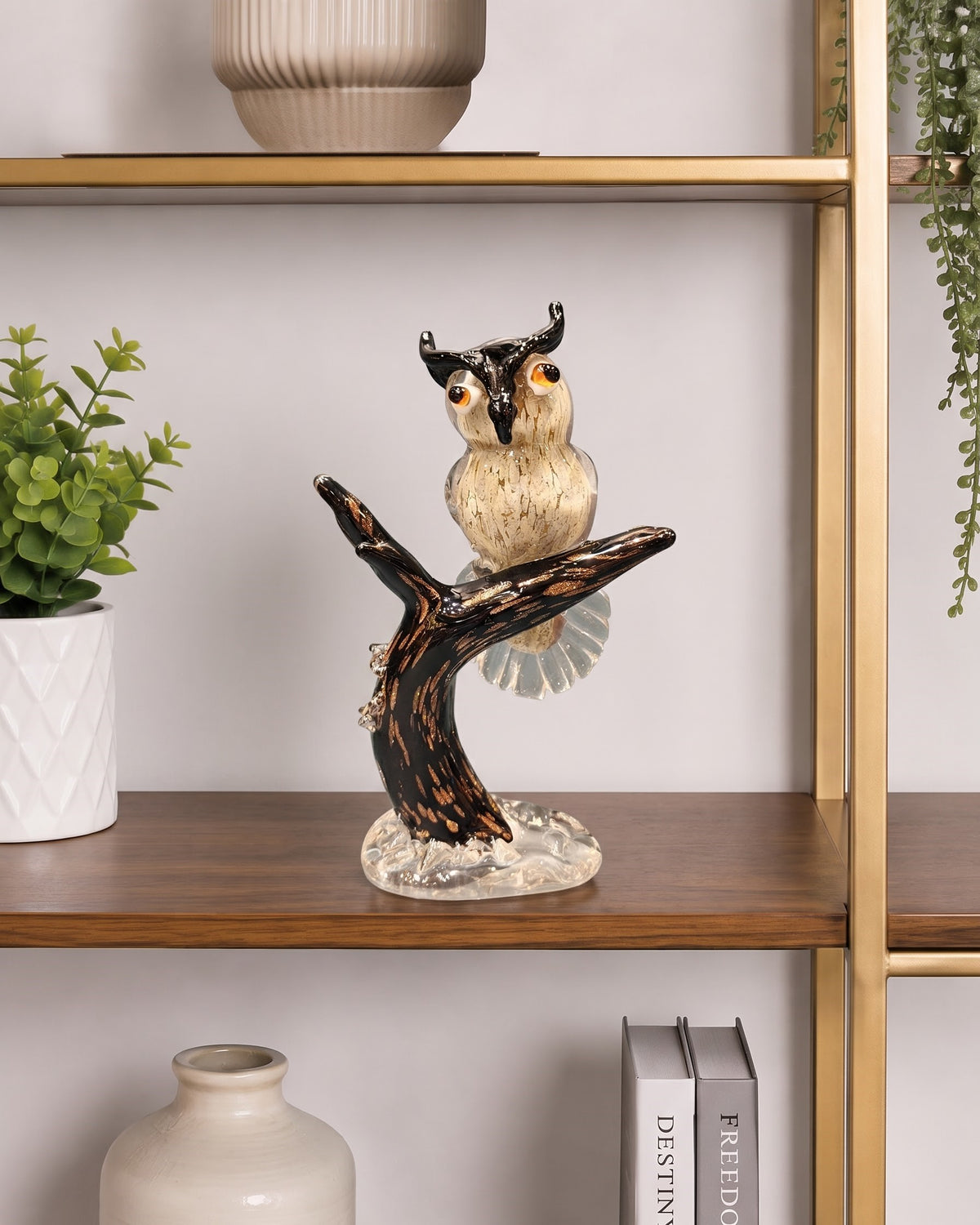 Wise Owl Decorative Glass Figurine