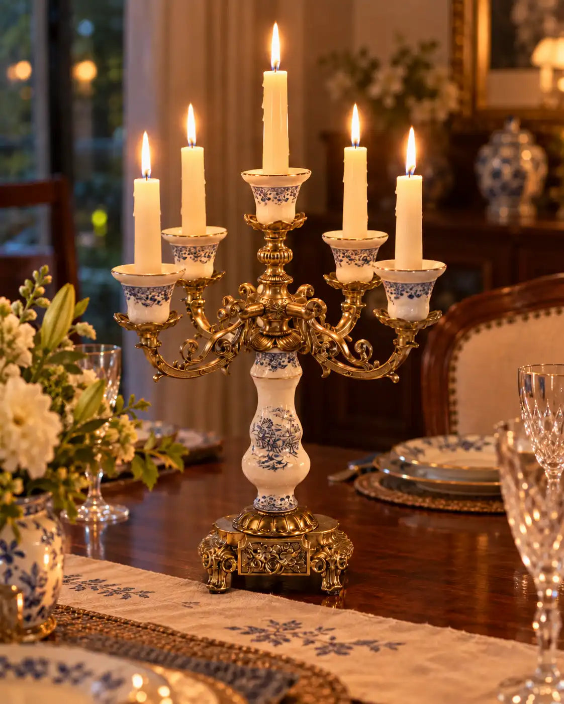 'Yorkshire' Victorian Ornamental Candelabra