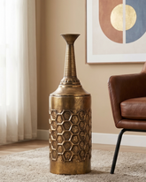 Golden Honeycomb Tall Planter - 100 cm 