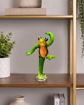 Yoga Balancing Frog Decorative Glass Figurine 