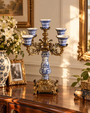 'Toile de Jouy' Victorian Ornamental Candle Stand