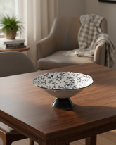 Blue Blossom Pedestal Desert Bowl 