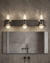 Midnight Crystal Vanity Wall Light - 3 Lights 