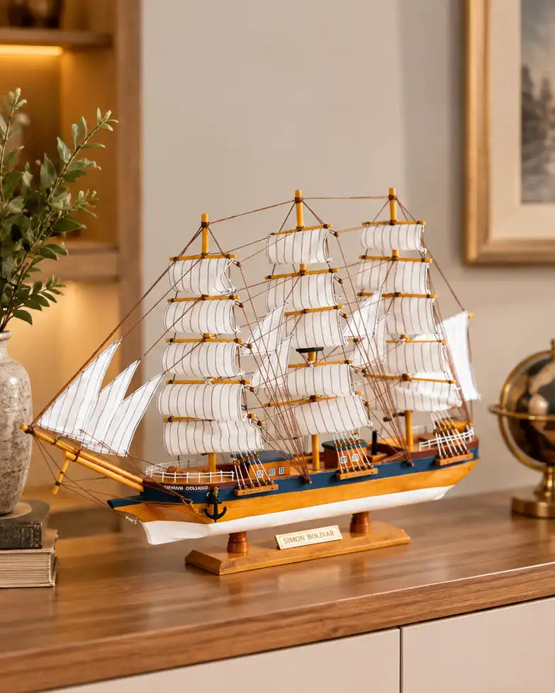 Simon Bolivar Maritime Decorative Ship Model - 68 CM