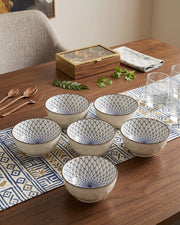Modern Line Art Katori - Set Of 6 Style - 4