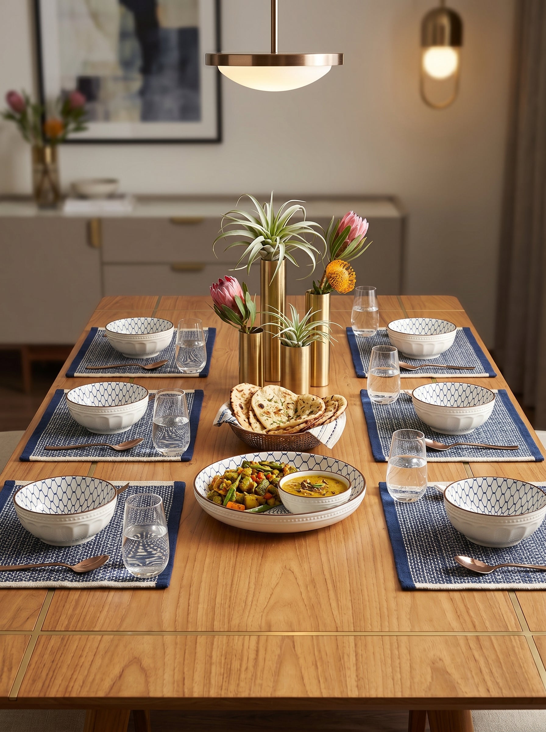 Modern Line Art Katori - Set Of 6 Style - 4