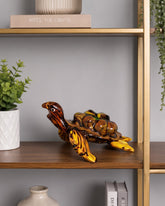 Golden Wave Turtle Decorative Glass Figurine 