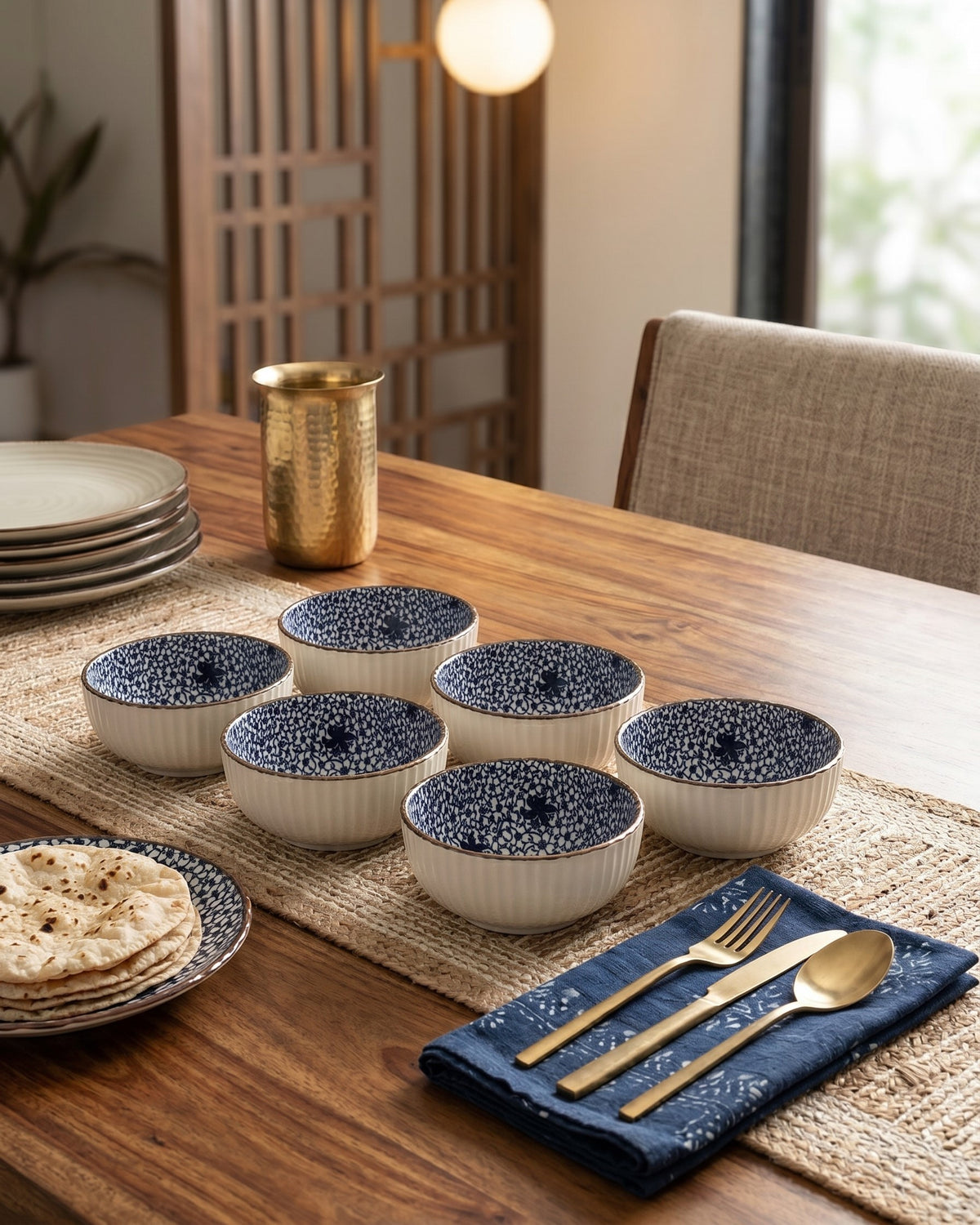 Midnight Blossom Katori - Set Of 6 Style - 5