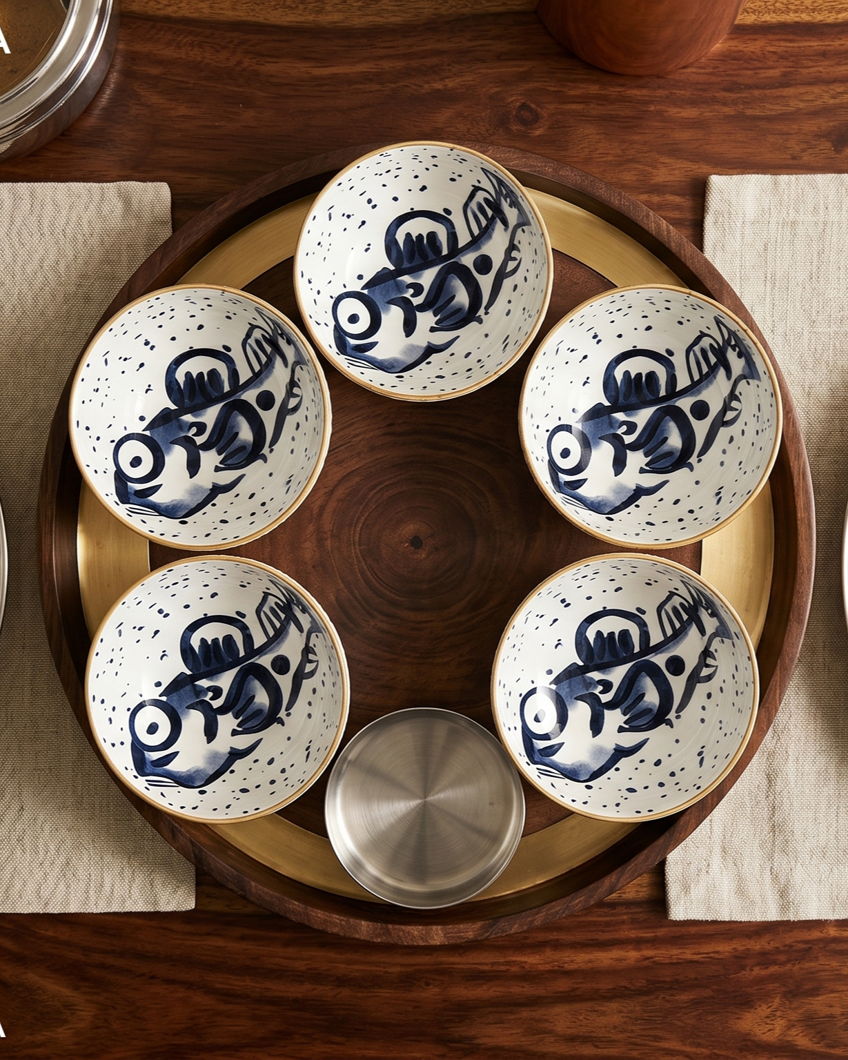 Fish Tales Katori - Set Of 6