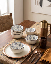 Midnight Blossom Katori - Set Of 6 Style - 6