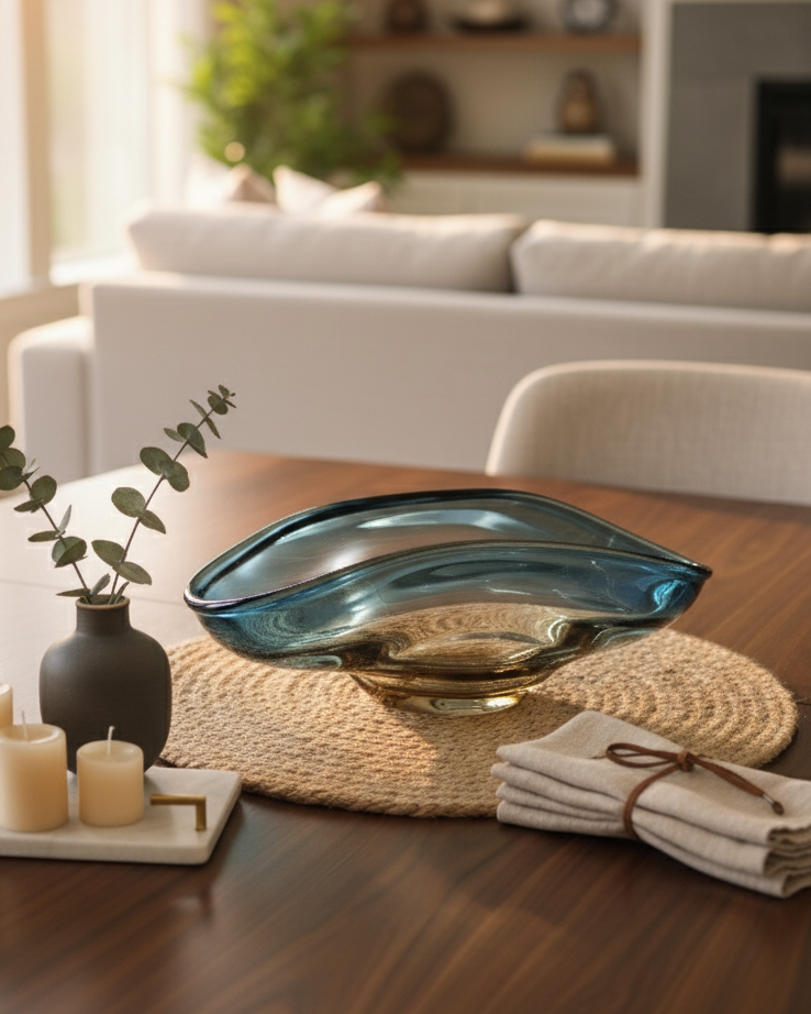 Ocean Drift Glass Decorative Bowl 