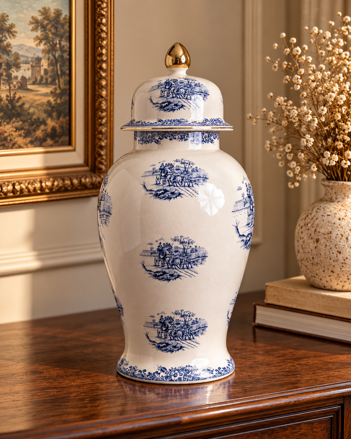 'Yorkshire' Victorian Ornamental Temple Jar - Large