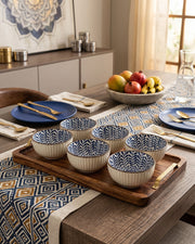 Midnight Blossom Katori - Set Of 6 Style -2