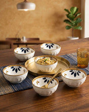 Golden Bloom Katori - Set Of 6 Style - 1