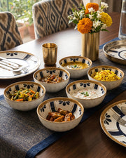 Golden Bloom Katori - Set Of 6 Style - 5