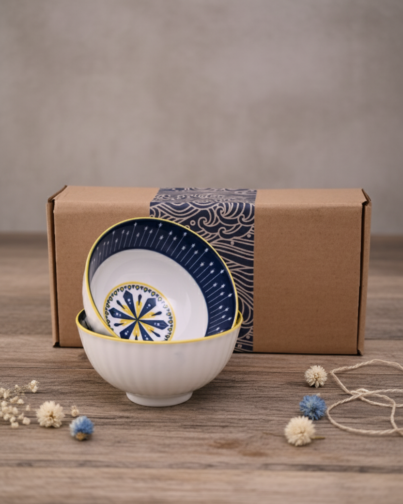 Classic Mandala Art Bowl - Set Of 2 