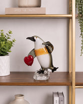 Loving Penguin Decorative Glass Figurine 