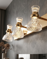 Amber Glow Crystal Vanity Light- 3 Lights 