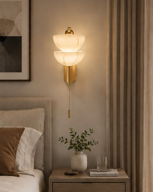 Alba Marble Glow Wall Sconce - Gold 