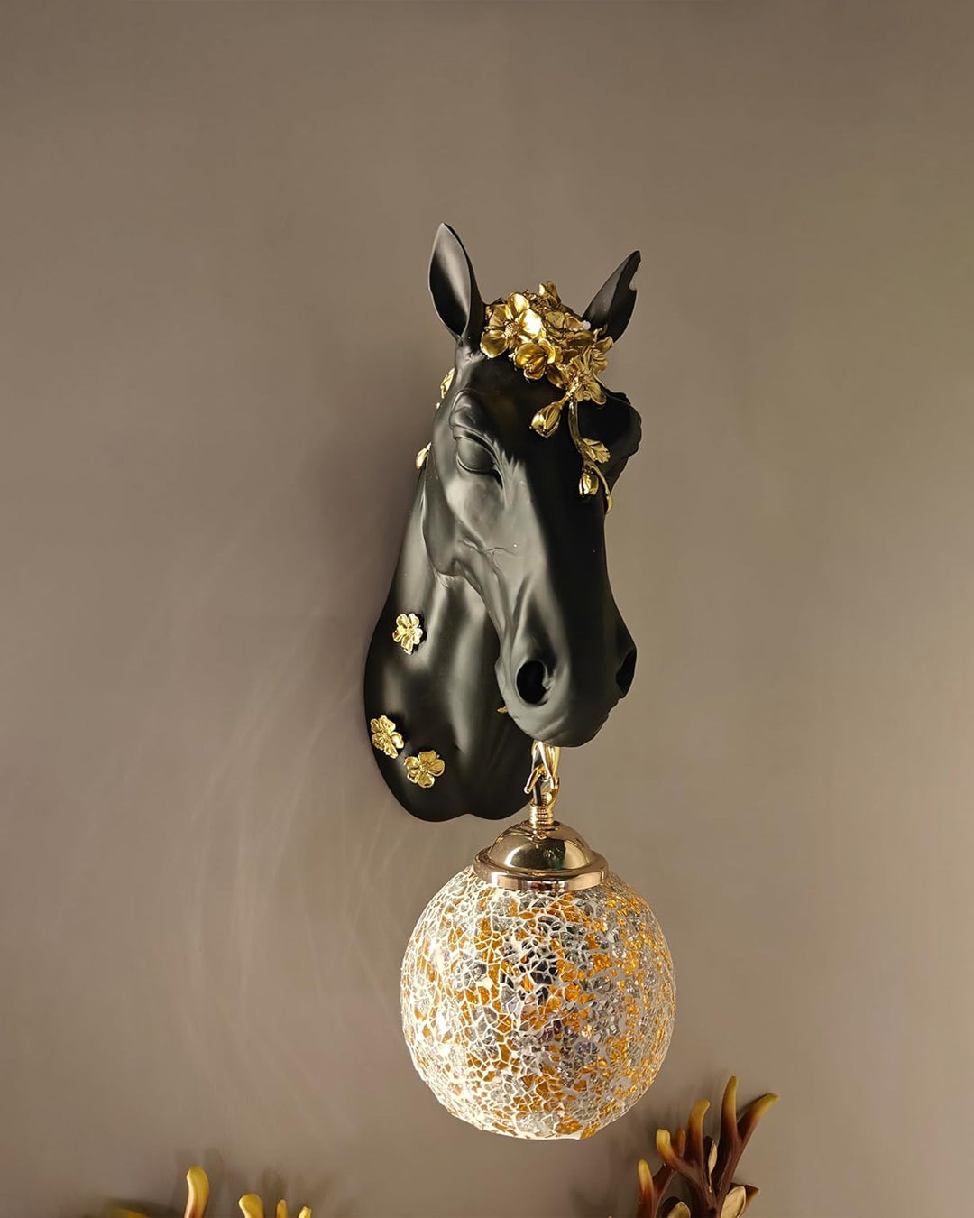 Horsehead Mosaic Wall Light 