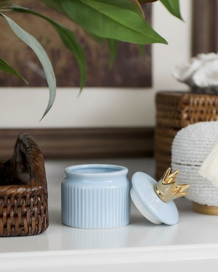 Royal Crown Storage Jar - Set Of 3 