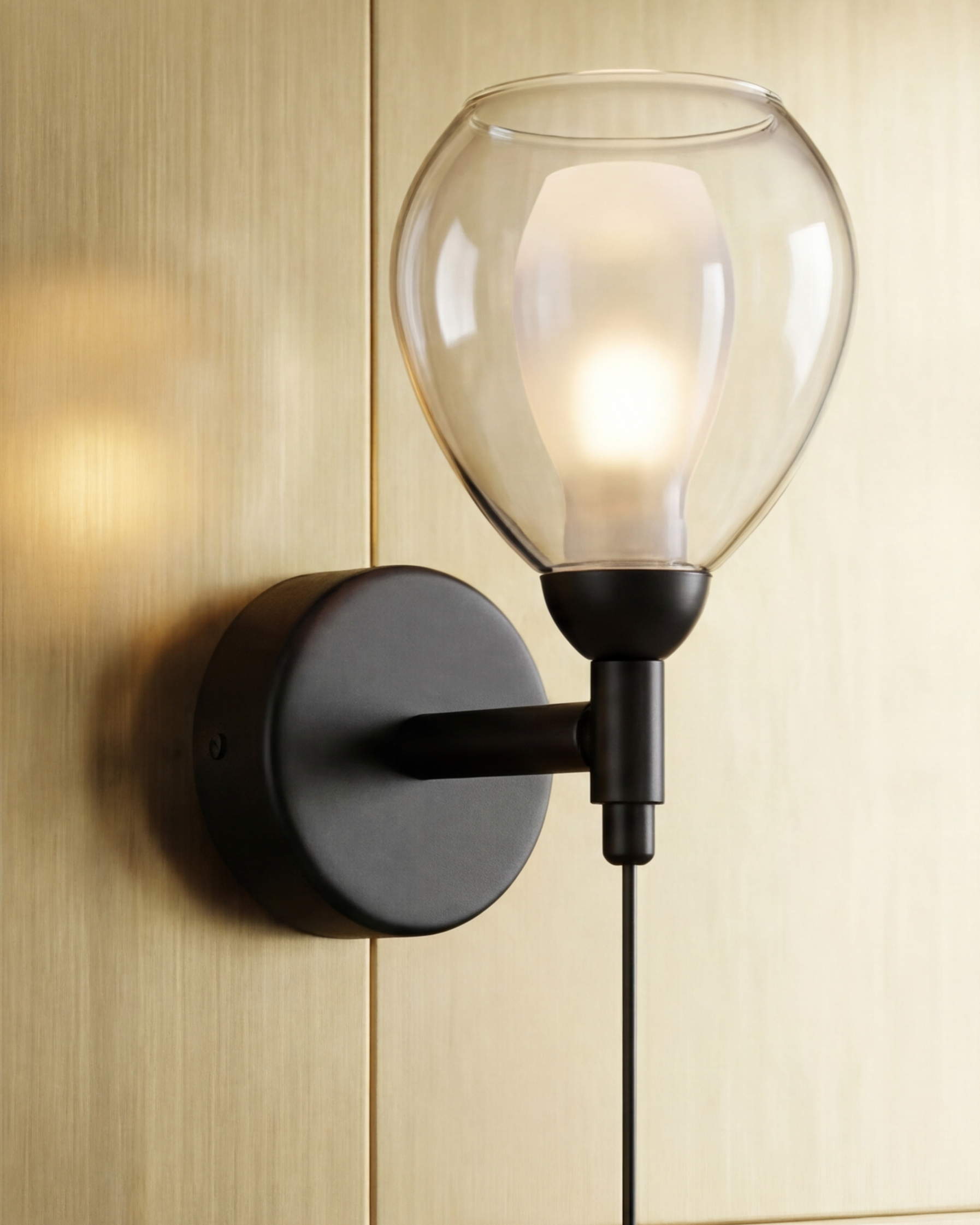 Halo Drop Elegance Wall Light - Black 